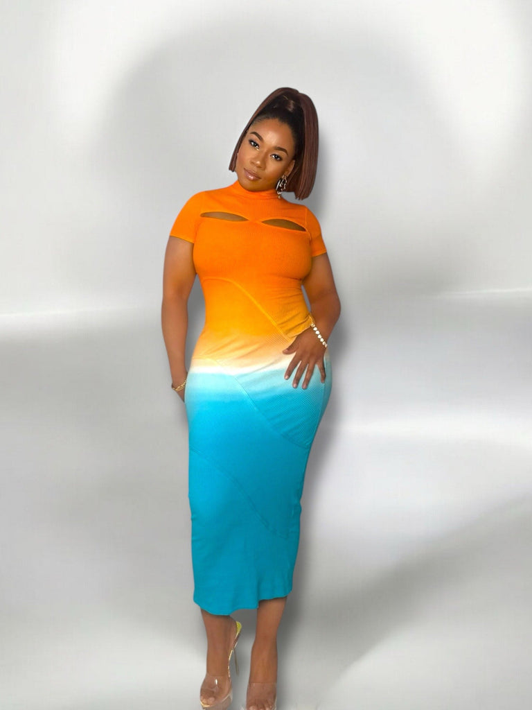 ombre bodycon dress
summer midi dress 2025
trendy cutout dresses for women
orange and blue gradient dress
new boutique fashion
cute dresses for vacation
affordable stylish women’s clothing